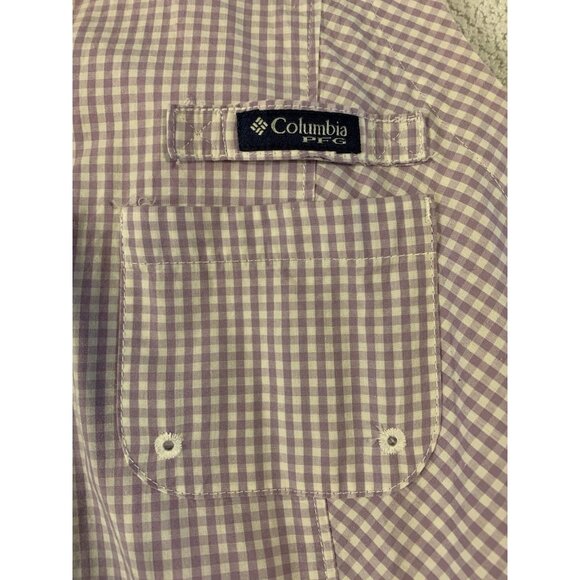 Columbia PFG Dress Large Sleeveless Super Bonehead Lilac Purple Plaid Gorpcore - Picture 7 of 16